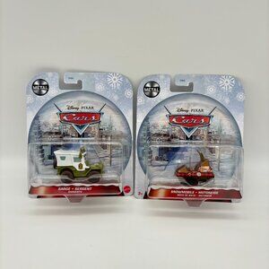 Disney Pixar Cars Holiday Edition Diecast Collectible Toy, Sarge & Snowmobile